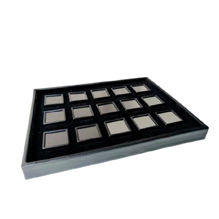 15Pcs Compact 3Cm Square Jewelry Storage Boxes With Clear Covers And PU Padding For Secure Gems Protections