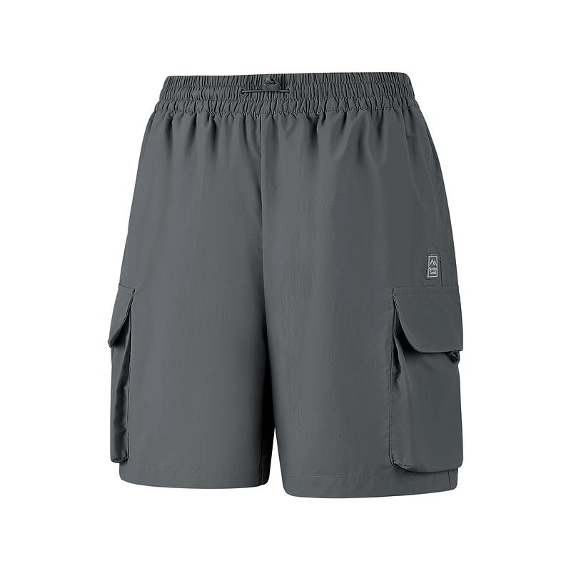 Skechers Water-Resistant Outdoor Loose-Fit Cargo Shorts Women shorts Volcanic-Gray P225W132-04YJ S