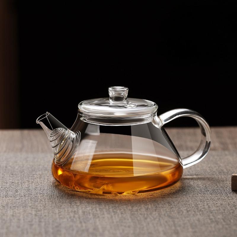 

Термостойкий мини-стеклянный чайник с фильтром для заваривания цветочного чая, бытовой чайник для чая кунг-фу, чайная посуда