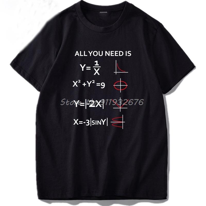 

Math T Shirt All You Needs Is Love Nerd RoUnisextic Inspired Design Sweatshirtd Black EU Size Premium Cotton Tshirt Unisex 4XL