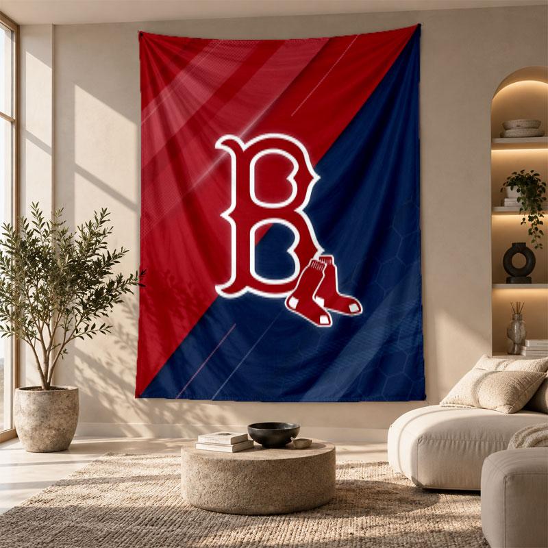 Decorative Tapestry,Boston Red Sox Printed Wall Art, Lightweight Wall Hanging For Bedroom Background