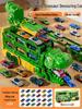 3-in-1 Transforming Dinosaur Toy Car Set for Kids Aged 3-5 with Mini Car Storage