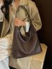 Korean Retro Large Capacity Woven Shoulder Tote - Women's Fashionable Versatile High-End Underarm Bag