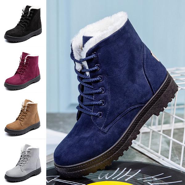 Botas de nieve para mujer Botas de invierno planas Martin Botas de lana  cálida Botas cortas Botas de invierno comprar a buen precio — entrega  gratuita, reseñas reales con fotos — Joom