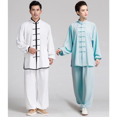 Kung Fu Uniform Traditionelle Chinesische Kleidung Langärmelige Wushu TaiChi Männer KungFu Uniform Anzug Uniformen Tai Chi Übungskleidung