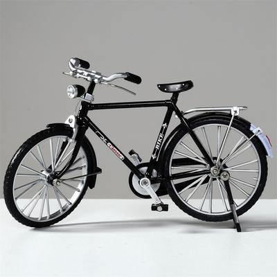 Metal Retro Bicycle Model 1:10 Mini Bike Desktop Crafts Classical Bike Toy Dollhouse Acssory Home Decor Children Toys