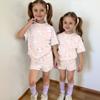 Kids Casual Short Sleeve Top and Shorts Set Animal Print Two Piece Outfit Comfortable Lightweight Soft Fabric Summer Wear