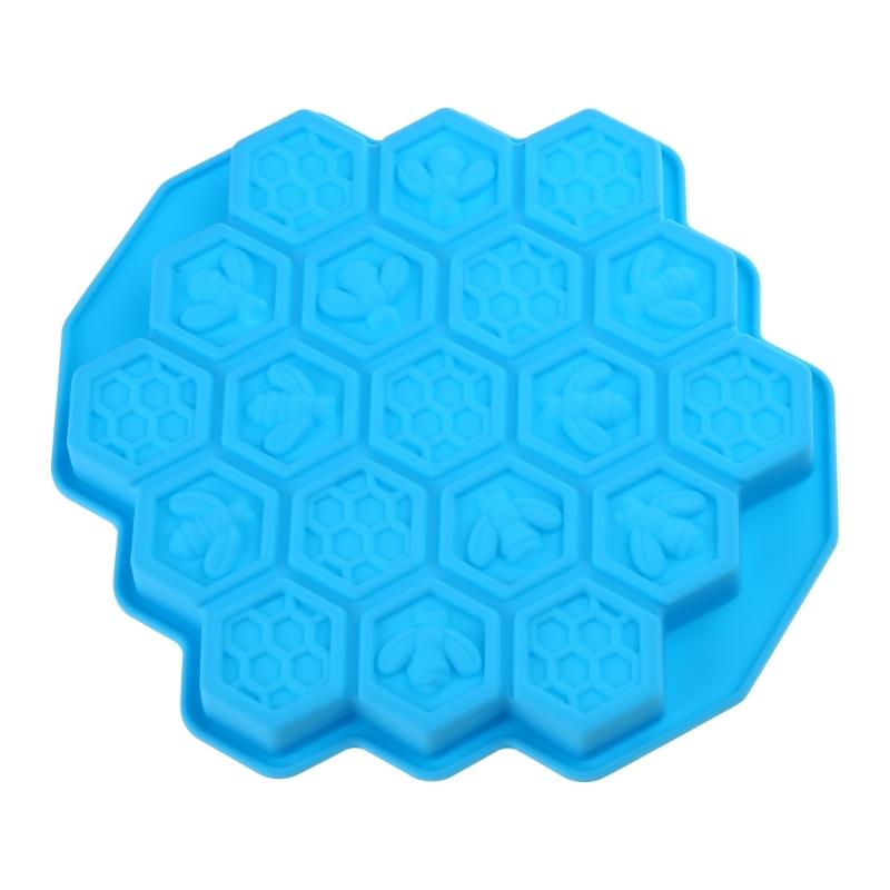 

Silicone Honeycomb Bees Soap Mold Cake Baking Moulds Pull-apart Dessert Cake Pan Mold for DIY Biscuit Chocolate Fondants 1