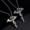 Pterosaur wrapped sword, necklace, punk rock style, Dragon Sword sweater chain, European and American fashion retro, metallic personality