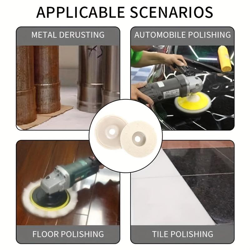 1pc Wool Felt Disc Polishing Buffing Wheel Pad Bore For Angle Grinder Car Detailing Wood Polishing Wool Felt