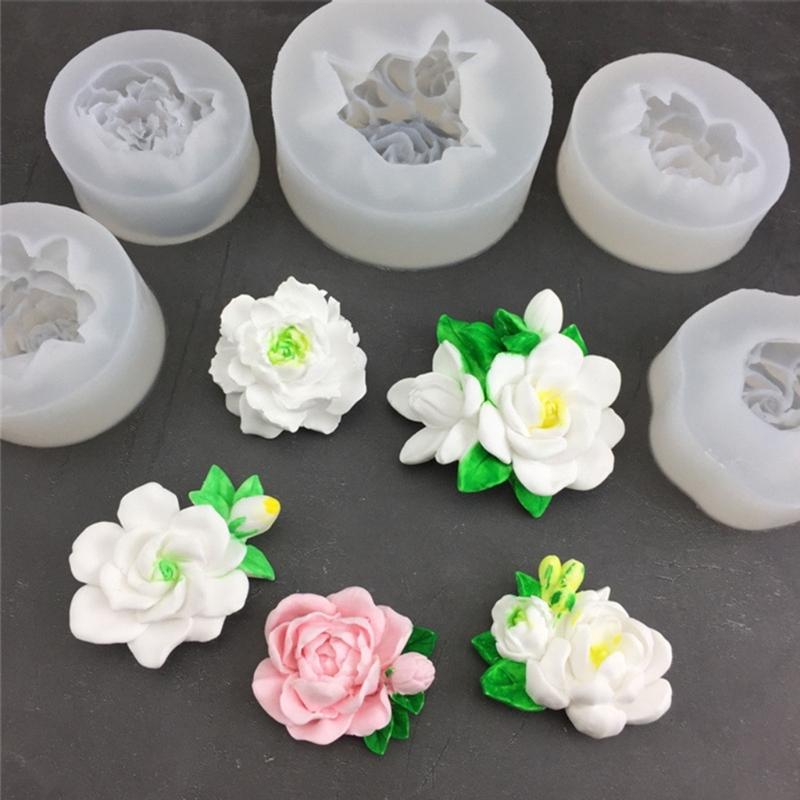 Gardenias Jasmine Silicone Chocolate Mould Cake Decorating Baking Accessories
