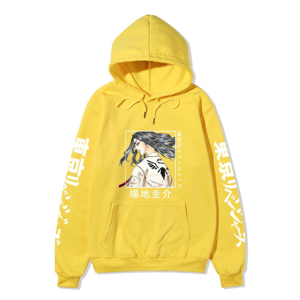 Tokyo Revengers Baji Keisuke Unisex Fleece Hoodie Autumn Winter Anime Character Print Long Sleeve Casual Pullover Sweatshirt