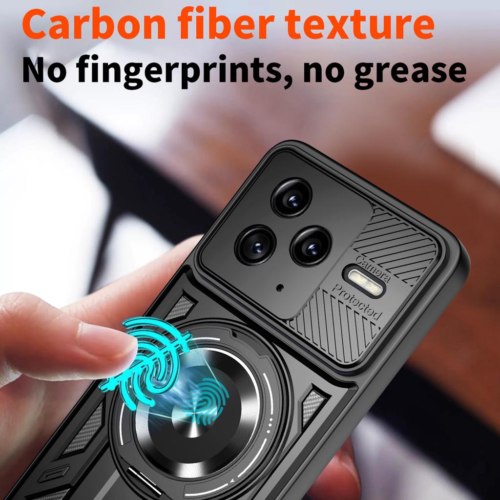 For Xiaomi Redmi K80 5G/Poco F7 Pro 5G Magnetic Case Rotating Kickstand TPU+PC Phone Cover