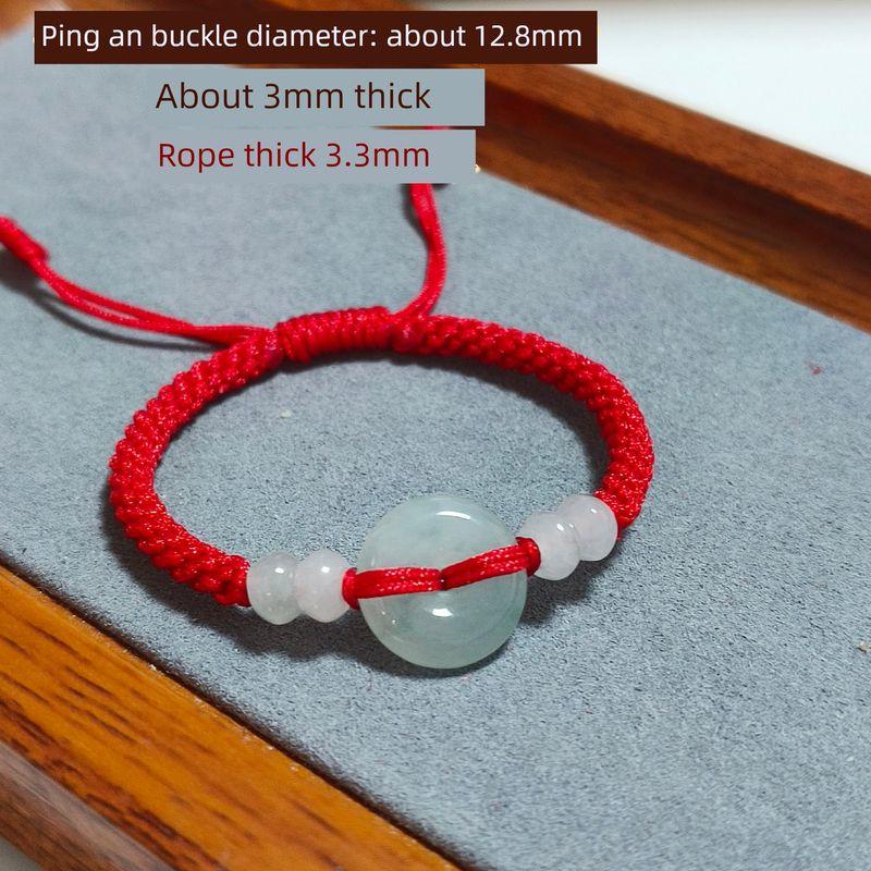 

Натуральный Нефрит Уровня А Новое Поступление Маленькая Пряжка Безопасности Красный Ремешок на Руку С Днем Рождения Малыш Ребенок Взрослый Год Рождения Ретро Удача