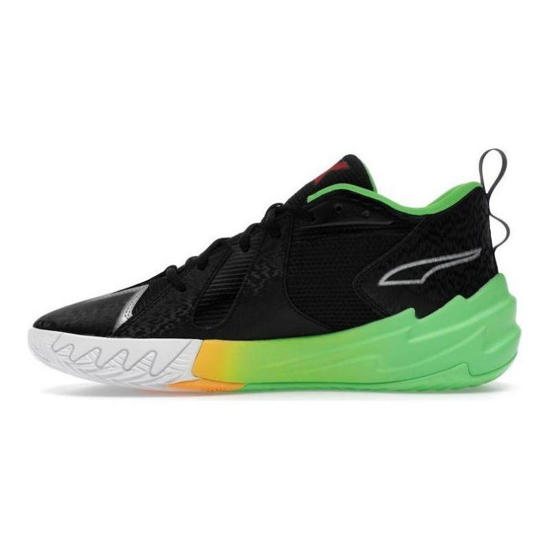 PUMA × NBA 2K Scoot 1 Zeros Lace-Up Low Basketball Shoes Men Black Green 309841-01 42