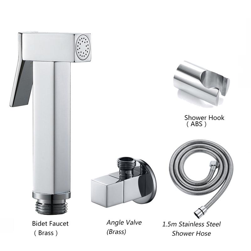 Brass Handheld Toilet Bidet Sprayer Set Accessories Black Bidet Faucet for Bathroom Sprayer Shower Head Self Cleaning Gold Color
