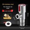304 Stainless Steel Angle Valve for Toilet: Hot and Cold Water Valve Switch with 4-Point Eight-Character Stop Valve for Water Heater.