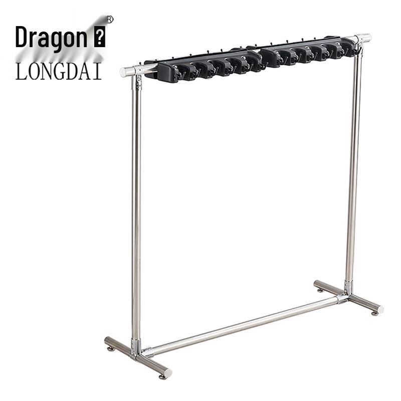 Longdai Floor-standing Stainless Steel Mop and Broom Holder