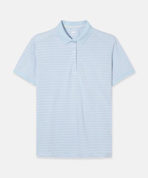 Nepa 7M45204 Women'S Melange Striped Short Sleeve Polo Shirt