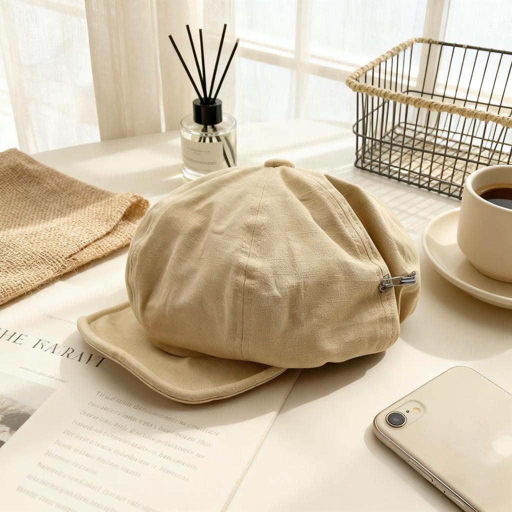 

Summer Designer Beret Hat With Breathable Polyester Fabric For Women And Art Lovers хакі