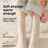Female Autumn and Winter Pure Color with Thick Warm and Cold Feet Wool Wool Wool Socks