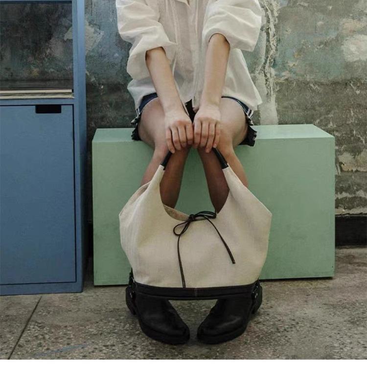 Casual Canvas Tote Bags For Women Luxury Designer Handbags Large Capacity Commuter Underarm Shoulder Bags Bolso