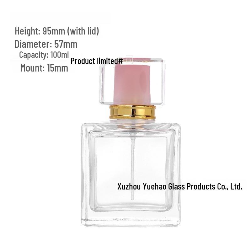 Clear Glass Perfume Bottle with Sprayer and Plastic Cap