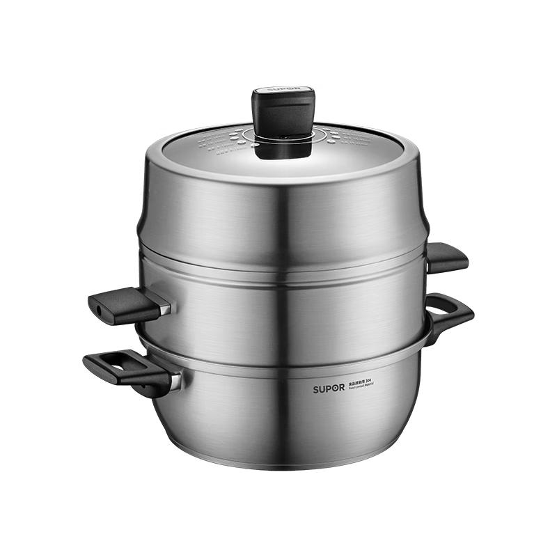SUPOR 304 Stainless Steel Multi-Function Stockpot Steamer