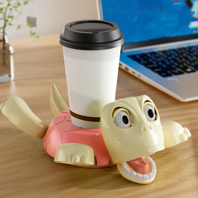 Quirky Turtle Coaster Panicked Turtle Insulated Coaster Ornament Stress relief Funny Bugsy Doll Mug Base Decoration