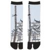 Noren Tabi Socks for Men and Women and Castle Tabi Socks for One Size Fits Made In Japan with Nara Crew Japanese Pattern (Japanorama/Sword Black)