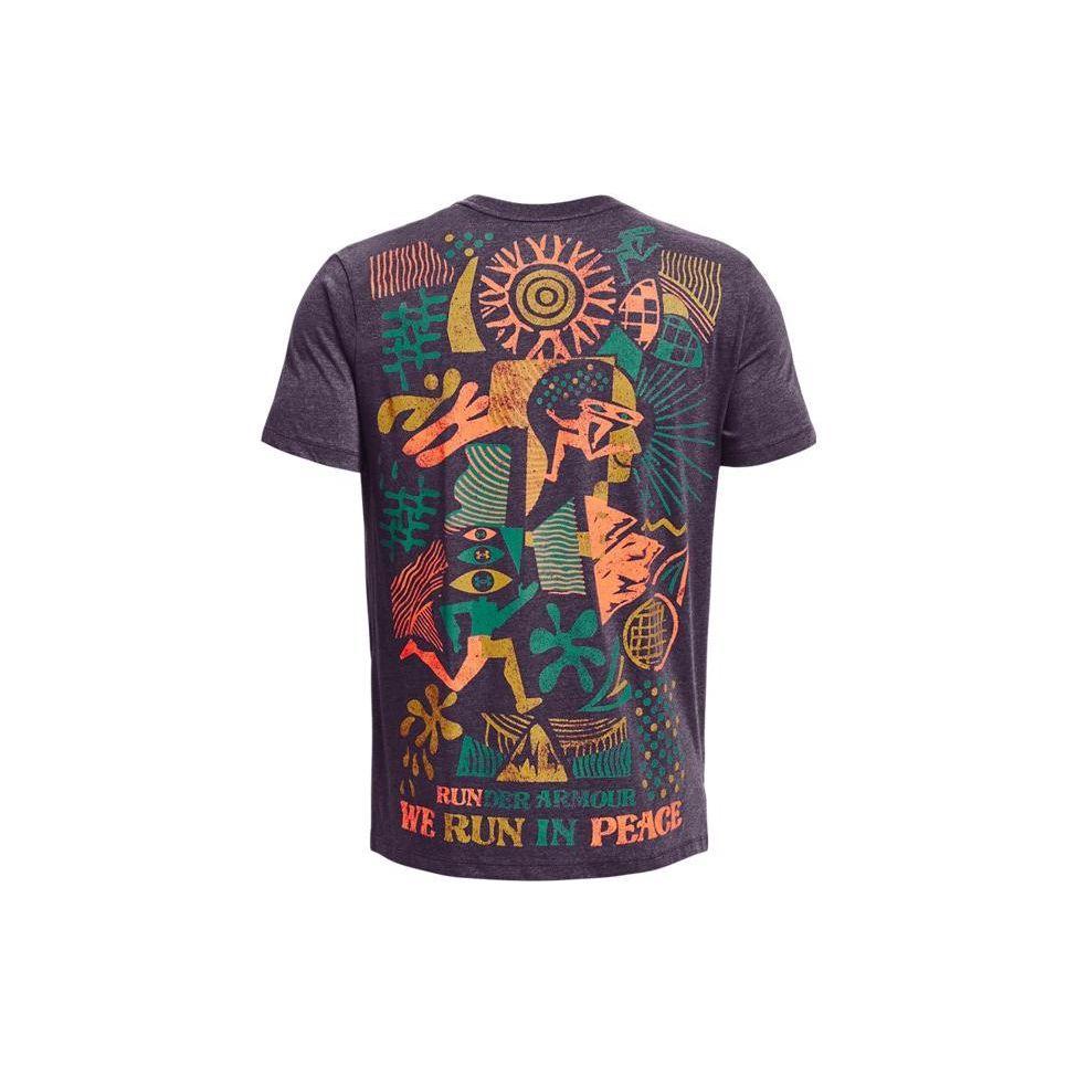 

Under Armour American Vintage Graphic Crew Neck Running T-Shirt Men Tops Purple 1376986-541 XXL