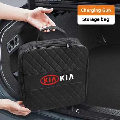 ISFR5 Bilförvaringsväska i Läder Högkapacitet Handväska för Bilens Bagageutrymme För Rio 4 Ev3 ev6 Niro Stonic Sportage GT-Line Ceed Picanto Forte
