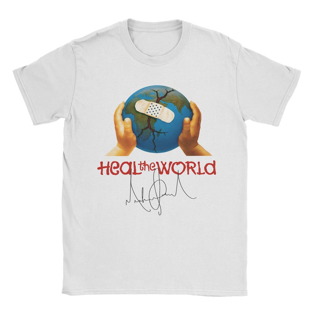 Earth Day Walk For Mj T Shirt Unisex Unisex Pure Cotton Funny Tshirt Round Neck Heal The World Tee Shirt Short Sleeve Tops Big Size