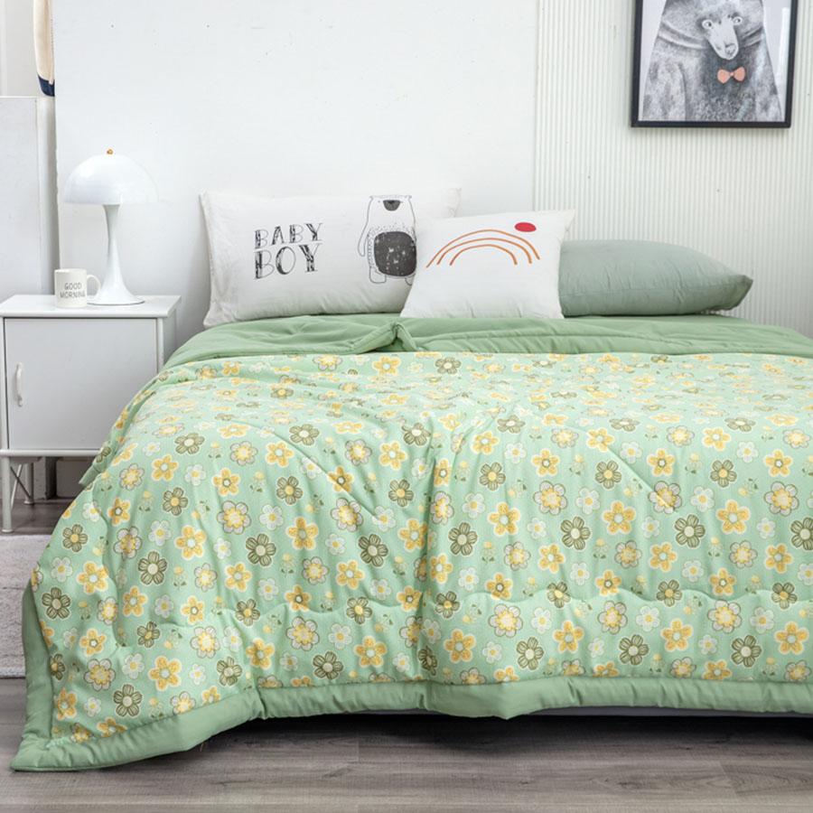New Class A Cotton And Linen Double Layer Summer Quilt With Soybean Fiber Air Conditioning Quilt Printed Double Cooling Blanket