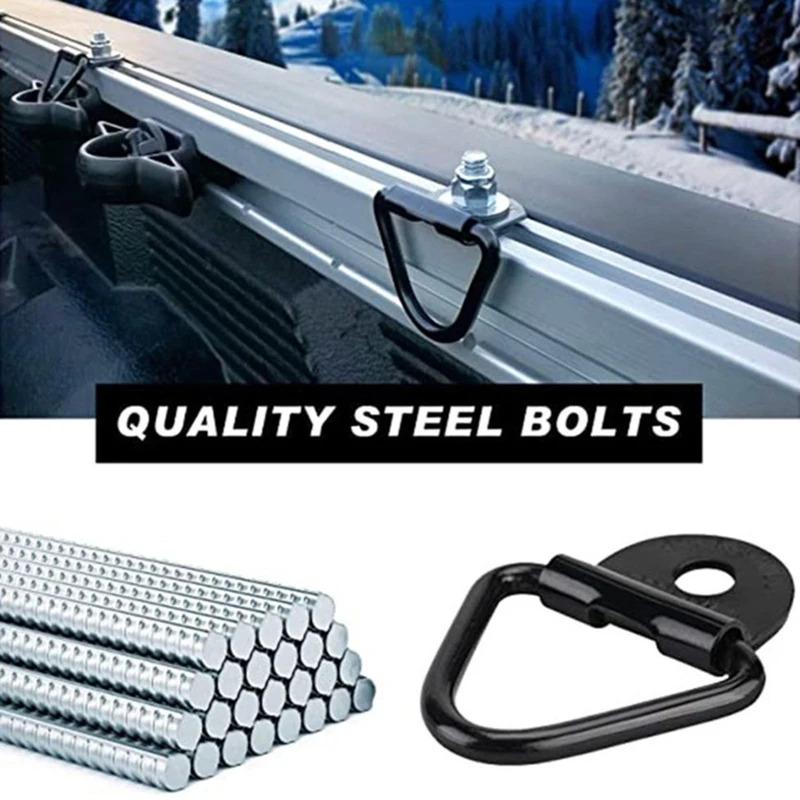 10/20/30Pcs D Shape Tie Down Anchor Rings Iron Stainless Steel Cargo Tie Down Ring for Car Truck Trailers RV Boats