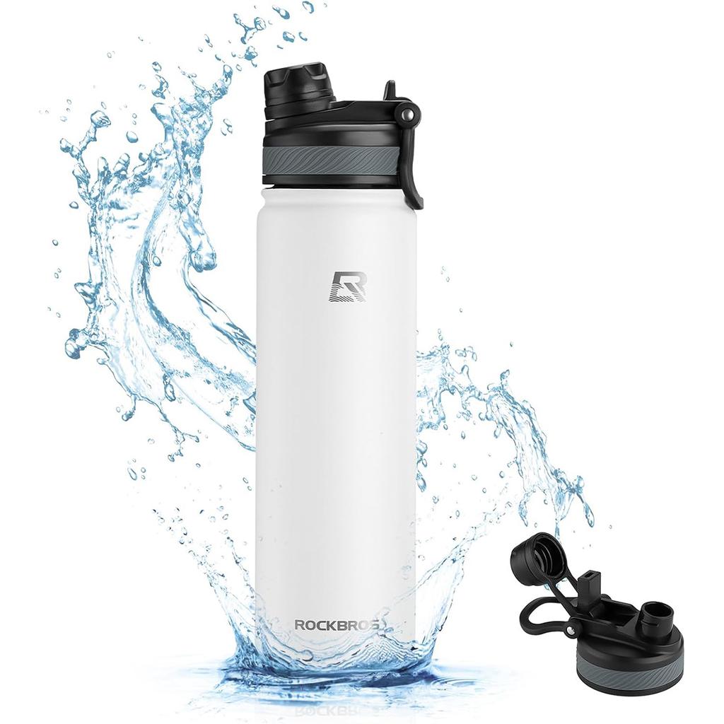 Thermal bicycle bottle for drinks 620 ml white