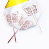 8 Stück Acryl Schmetterling Cupcake Topper Golden Silbern Transparent Kuchen Topper Hochzeit Geburtstagsfeier Zeremonie Babyparty Deko