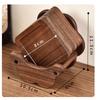 Walnut Wood Tea Coaster Heat Insulating with Storage Stand AntiScald