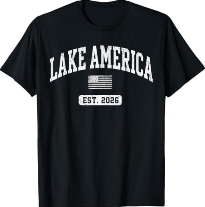 Lake America Vintage American Flag Lake Ontario T-Shirt