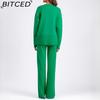 BITCED Fashion Set Women's Autumn and Winter Loose Casual Sweater Pullover Two-piece Set
