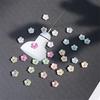 Flower Resin Imitation Shell Beads Mounted Movable Type Charms 20 Pcs Per Bag