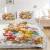3pcs The Seven Dwarfs Quilt Set Soft and Comfortable Bedroom, Guest Room and Dorm Decor Bedding Set W096