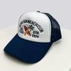 American Hip-hop Letter Embroidery Baseball Hats Sunshade New Unisex Color Block Breathable Trucker Caps Versatile Street Mesh
