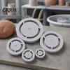 Pottery Centering Tool 5PCS Foot Ring Tool, Reusable ABS DIY Clay Molder, Trimming Guide Handmade Ceramic Base Alignment for Consistent Bowls And Cups