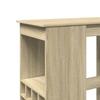 Bar Table with Shelf Sonoma Oak Finish 90 x 47.5 x 103.5 cm Particleboard