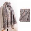Ethnic Style Scarf Women's Winter High End Mid length Printed Shawl To Prevent Cold and Keep Warm Imitation Cashmere Scarf