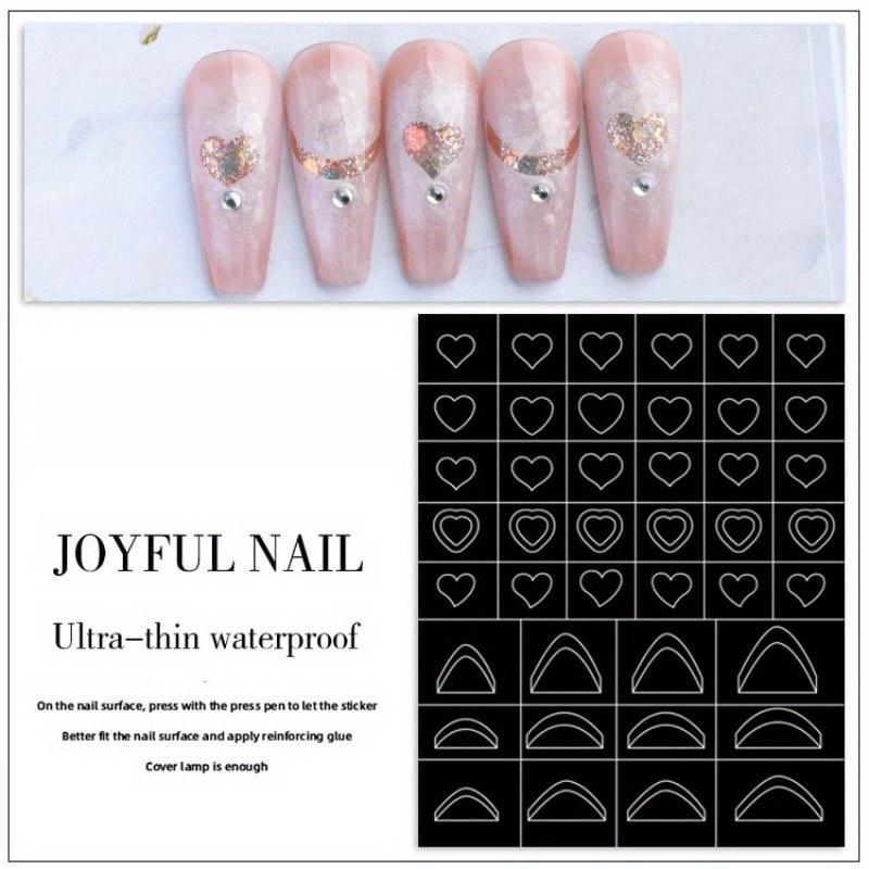 1Pc Airbrush Hollow Nail Art Stickers Love Butterfly Cross Starburst Airbrush Template Nail Stickers
