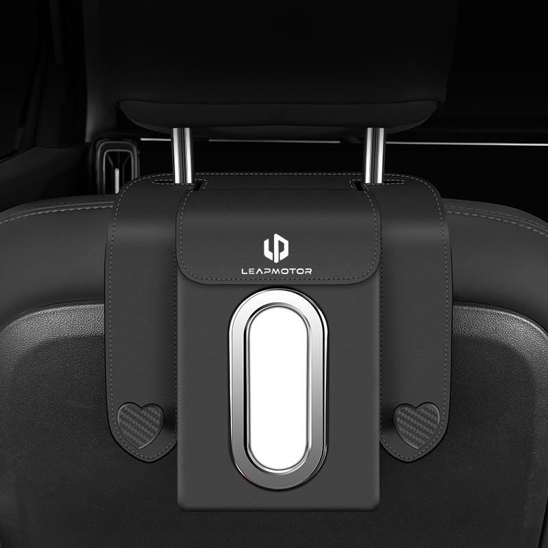 Versatile Car Tissue Box: Hang on Armrest, Seat Back, or Dashboard.