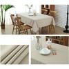 Fürzuhause Nordische Wasserabweisende Leinentischdecke, Naturmaterial, Einfarbig, Rechteckig, 120x160cm, Beige