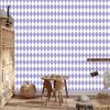 Harlequin Diamonds Wallpaper White and Blue for Living Room and Bedroom 50x1000
